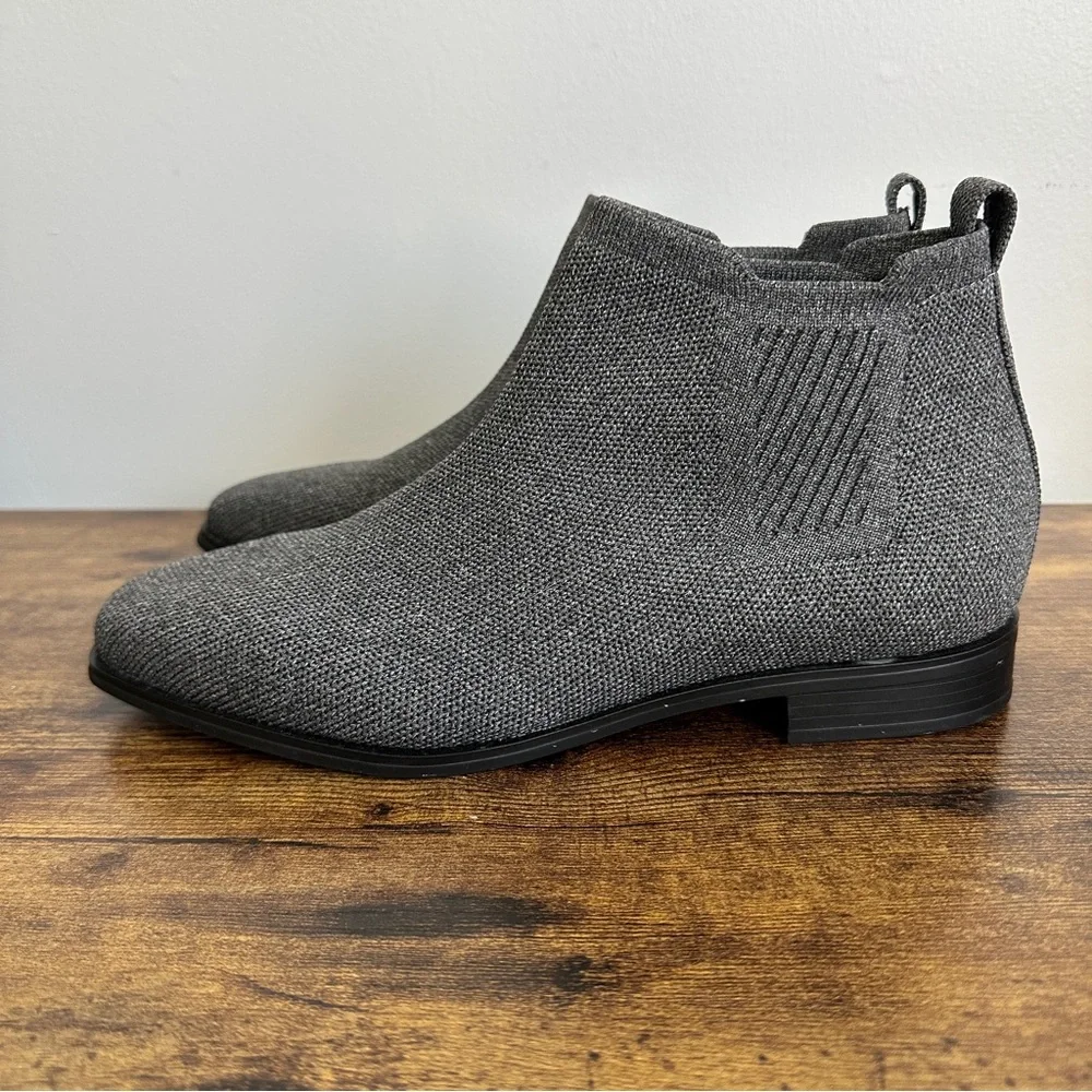 Vivaia Boots Gray 40 Chelsea‎ Ryan Square Toe Water Repellent Size 9 Stretch